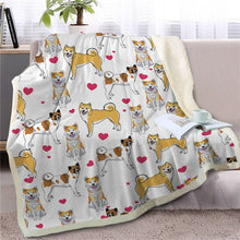 Load image into Gallery viewer, Infinite Papillon Love Warm Blanket - Series 1-Home Decor-Blankets, Dogs, Home Decor, Papillon-Shiba Inu-Medium-8