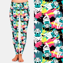 Load image into Gallery viewer, Infinite Pug Love Women&#39;s Leggings-Apparel-Apparel, Dogs, Leggings, Pug-Crayon Etching Colors-S-4