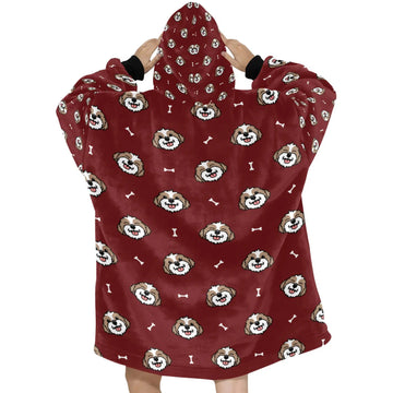 Infinite Shih Tzu Love Blanket Hoodie for Women-Apparel-Apparel, Blanket Hoodie, Blankets, Dogs, Shih Tzu-16