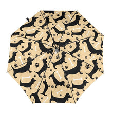 Load image into Gallery viewer, It’s Raining Dachshunds Automatic Umbrellas-Accessories-Accessories, Dachshund, Dogs, Umbrella-Tan - Inside Print-6