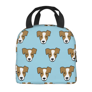 Image of an insulated infinite Jack Russell Terrier design Jack Russell Terrier bag with exterior pocket