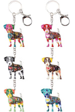 Load image into Gallery viewer, Beautiful Jack Russell Terrier Love Enamel Keychains-Accessories-Accessories, Dogs, Jack Russell Terrier, Keychain-1