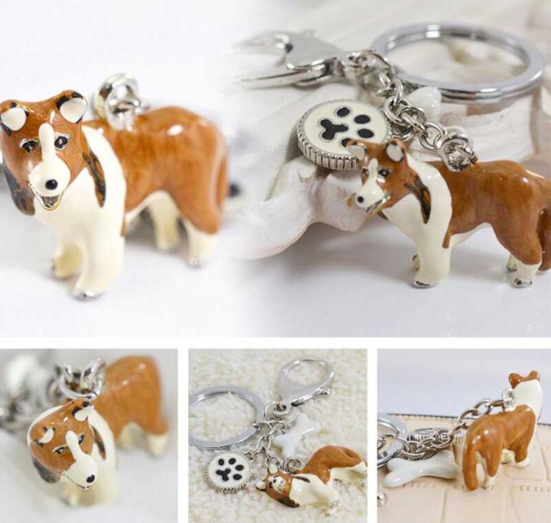 Jack Russell dog pet memorial keychain, pet keepsake, pet loss key chain,  dog bag charm, rainbow bridge, jack russell dog jewelry