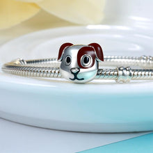 Load image into Gallery viewer, Jack Russell Terrier Love Silver Charm BeadDog Themed Jewellery