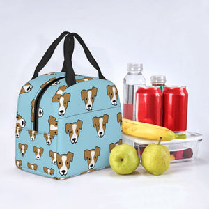 Image of an insulated Jack Russell Terrier lunch bag in infinite Jack Russell Terrier design