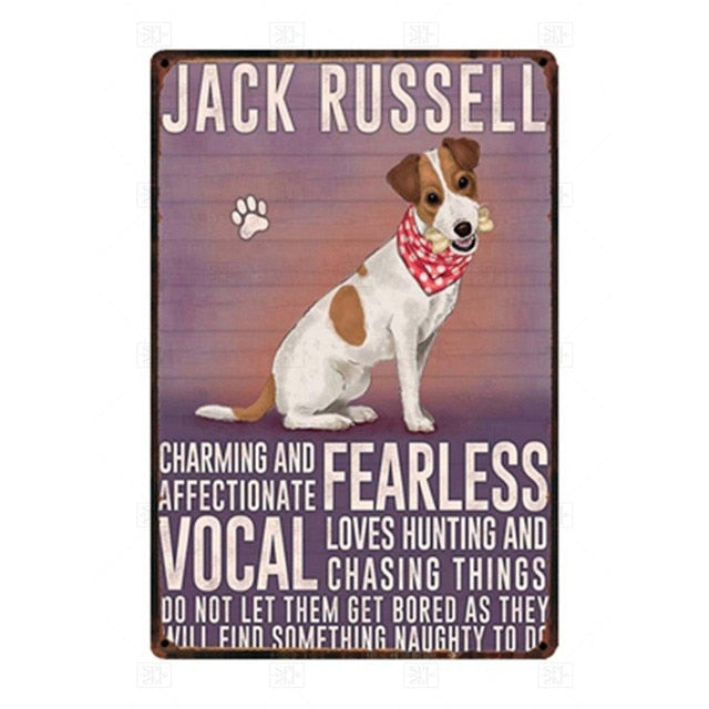 Why I Love My Jack Russell Terrier Tin Poster - Series 1-Sign Board-Dogs, Home Decor, Jack Russell Terrier, Sign Board-Jack Russell Terrier-1