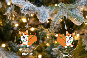 Joyful Corgi Christmas Tree Ornaments - 9 Designs-Christmas Ornament-Christmas, Corgi, Dogs-11