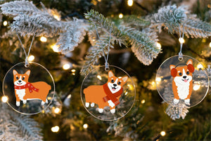 Joyful Corgi Christmas Tree Ornaments - 9 Designs-Christmas Ornament-Christmas, Corgi, Dogs-14