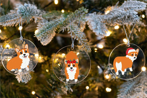 Joyful Corgi Christmas Tree Ornaments - 9 Designs-Christmas Ornament-Christmas, Corgi, Dogs-15