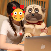 Judgy Eyed Pug Stuffed Animal Plush Toy (XS to Giant Size)-Soft Toy-Dogs, Home Decor, Huggable Stuffed Animals, Pug, Soft Toy, Stuffed Animal-7