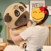 Judgy Eyed Pug Stuffed Animal Plush Toy (XS to Giant Size)-Soft Toy-Dogs, Home Decor, Huggable Stuffed Animals, Pug, Soft Toy, Stuffed Animal-8