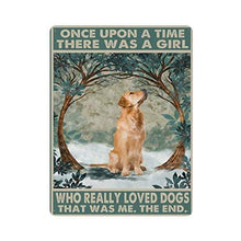 Load image into Gallery viewer, Just A Girl who Loves Labradors Tin Poster-Home Decor-Dogs, Home Decor, Labrador, Poster-Medium-2