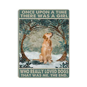 Just A Girl who Loves Labradors Tin Poster-Home Decor-Dogs, Home Decor, Labrador, Poster-Medium-2