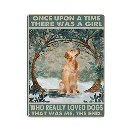 Just A Girl who Loves Labradors Tin Poster-Home Decor-Dogs, Home Decor, Labrador, Poster-Medium-2