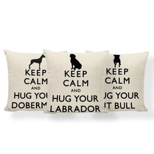 Keep Calm and Love Your Doberman Cushion Cover-Home Decor-Cushion Cover, Doberman, Dogs, Home Decor-4