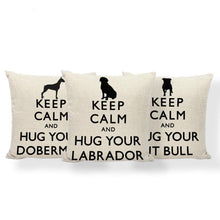 Load image into Gallery viewer, Keep Calm and Love Your Labrador Cushion Cover-Home Decor-Black Labrador, Cushion Cover, Dogs, Home Decor, Labrador-4
