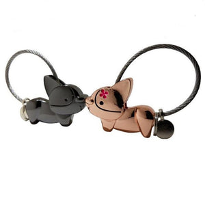 Kissing Corgis Metallic Keychains-Accessories-Accessories, Corgi, Dogs, Keychain-1