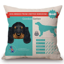 Load image into Gallery viewer, Know Your Basset Hound Cushion Cover - Series 1Home DecorOne SizeGordon Setter