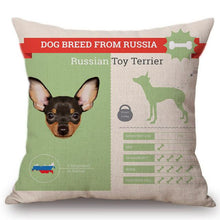 Load image into Gallery viewer, Know Your Borzoi Cushion Cover - Series 1Home DecorOne SizeRussian Toy Terrier