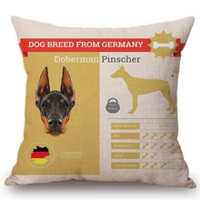 Load image into Gallery viewer, Know Your Pekingese Cushion Cover - Series 1Home DecorOne SizeDoberman