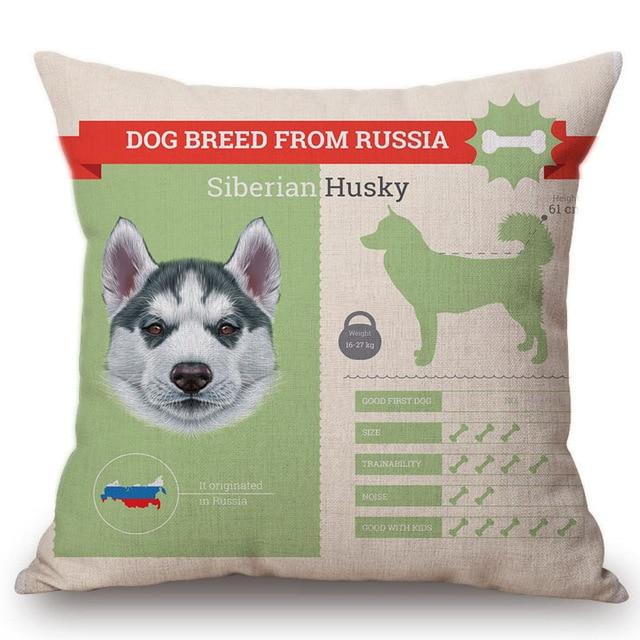 Know Your Siberian Husky Cushion Cover - Series 1Home DecorOne SizeSiberian Husky