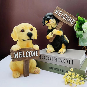 Labrador and Rottweiler Love Garden Statues-Home Decor-Dogs, Home Decor, Labrador, Rottweiler, Statue-1