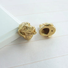 Load image into Gallery viewer, Image of a Labrador or Golden Retriever Drawer Pulls or Cabinet Handle Knobs in Gold - front and back view
