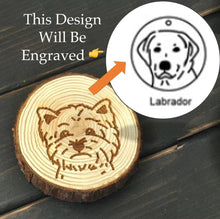 Load image into Gallery viewer, Image of an engraved Labrador coaster made of wood