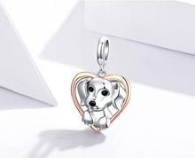 Load image into Gallery viewer, Labrador Love Rose-Gold Plated Silver Pendant-Dog Themed Jewellery-Black Labrador, Chocolate Labrador, Dogs, Jewellery, Labrador, Pendant-6