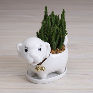 Labrador Love Succulent Plants Ceramic Flower Pot-Home Decor-Dogs, Flower Pot, Home Decor, Labrador-5