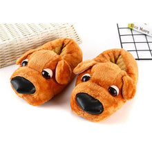 Load image into Gallery viewer, Labrador Love Warm Indoor Plush Slippers-Footwear-Black Labrador, Chocolate Labrador, Dogs, Footwear, Labrador, Slippers-Yellow-One Size-2