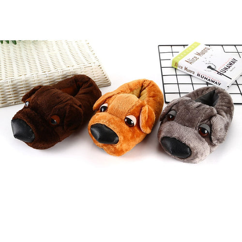 Labrador Love Warm Indoor Plush Slippers-Footwear-Black Labrador, Chocolate Labrador, Dogs, Footwear, Labrador, Slippers-1