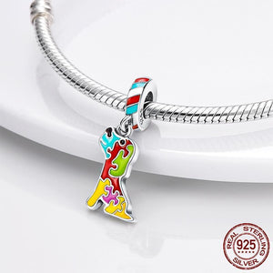 Labrador Pendant - Colorful Sitting Labrador made with 925 Sterling Silver-Dog Themed Jewellery-Charm Beads, Dogs, Jewellery, Labrador, Pendant-2