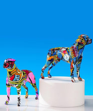 Load image into Gallery viewer, Image of multicolor large rottweiler statues