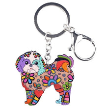 Load image into Gallery viewer, Lhasa Apso Love Enamel Keychains-Accessories-Accessories, Dogs, Keychain, Lhasa Apso-Multi-Color-2