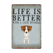Load image into Gallery viewer, Life Is Better With A Basset Hound Tin Poster-Sign Board-Basset Hound, Dogs, Home Decor, Sign Board-10