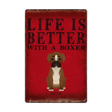Load image into Gallery viewer, Life Is Better With A Basset Hound Tin Poster-Sign Board-Basset Hound, Dogs, Home Decor, Sign Board-6