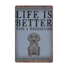 Load image into Gallery viewer, Life Is Better With A Border Collie Tin Poster-Sign Board-Border Collie, Dogs, Home Decor, Sign Board-Border Collie-10