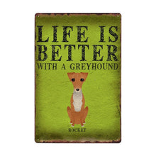 Load image into Gallery viewer, Life Is Better With A Border Collie Tin Poster-Sign Board-Border Collie, Dogs, Home Decor, Sign Board-Border Collie-2