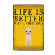Load image into Gallery viewer, Life Is Better With A Border Collie Tin Poster-Sign Board-Border Collie, Dogs, Home Decor, Sign Board-Border Collie-8