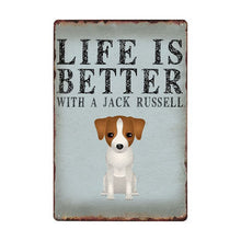 Load image into Gallery viewer, Life Is Better With A Border Collie Tin Poster-Sign Board-Border Collie, Dogs, Home Decor, Sign Board-Border Collie-9