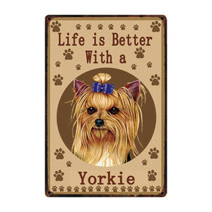 Life Is Better With A Boxer Tin Posters-Sign Board-Boxer, Dogs, Home Decor, Sign Board-8