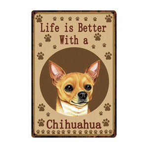 Life Is Better With A Papillon Tin Poster-Sign Board-Dogs, Home Decor, Papillon, Sign Board-9