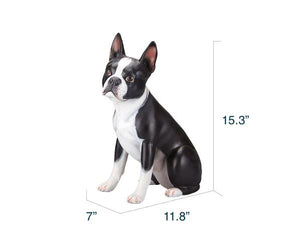 Lifelike Boston Terrier Resin FigurineHome Decor