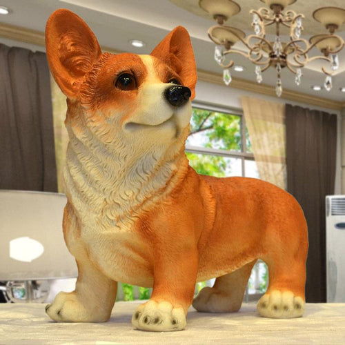 Resin Car Decoration Bobble Head Animal Dog Set Statue Resin Home
