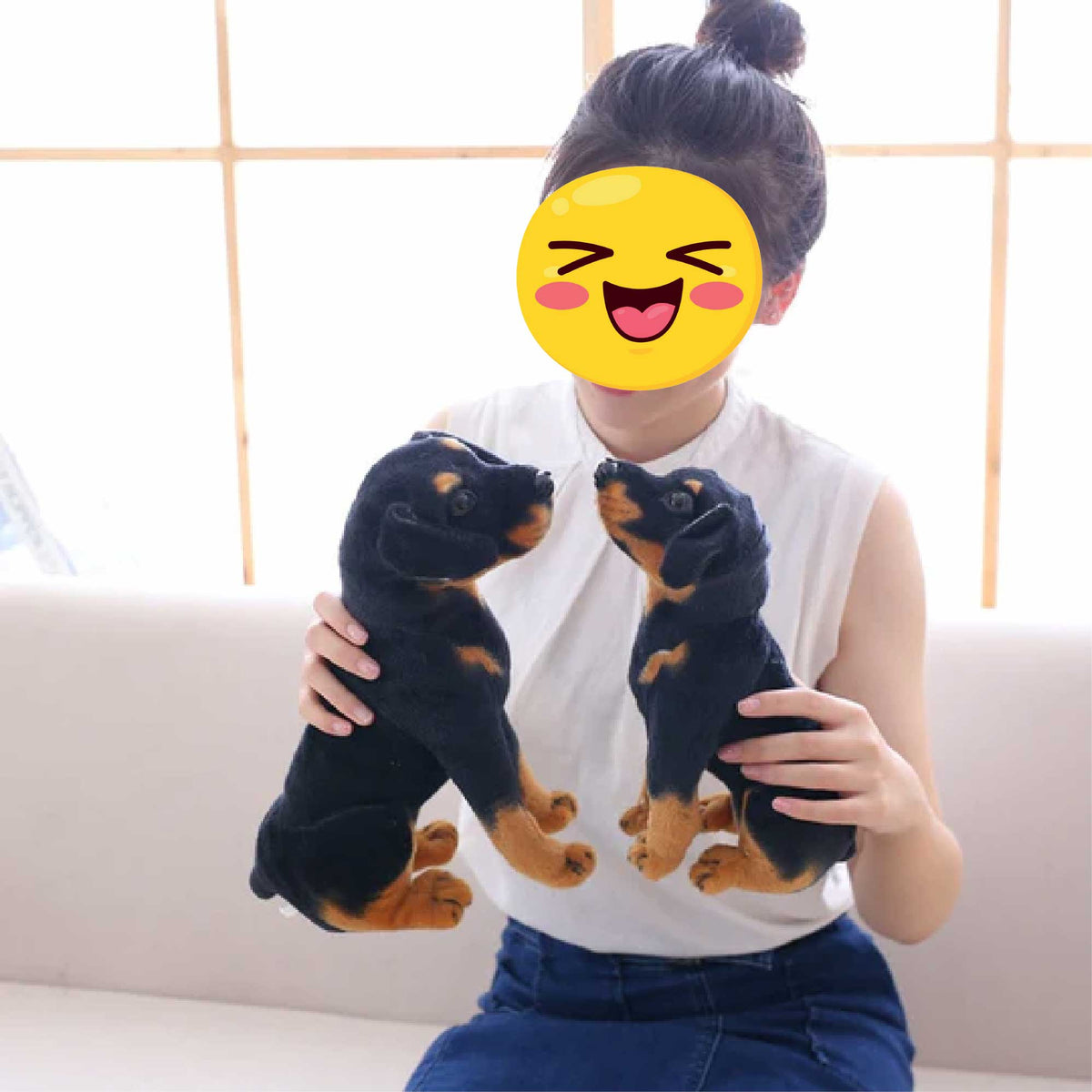 Lifelike Rottweiler Stuffed Animal Plush Toys