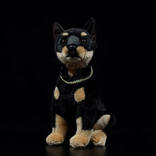 Load image into Gallery viewer, Lifelike Sitting Black Doberman Soft Plush Toy-Home Decor-Doberman, Dogs, Home Decor, Soft Toy, Stuffed Animal-1