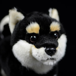 Lifelike Standing Black Shiba Inu Soft Plush Toy-Home Decor-Dogs, Home Decor, Shiba Inu, Soft Toy, Stuffed Animal-2