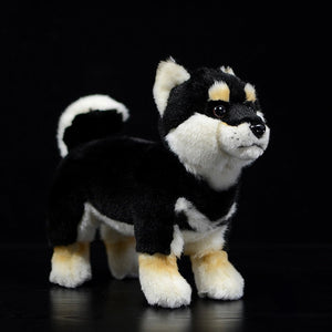 Lifelike Standing Black Shiba Inu Soft Plush Toy-Home Decor-Dogs, Home Decor, Shiba Inu, Soft Toy, Stuffed Animal-5