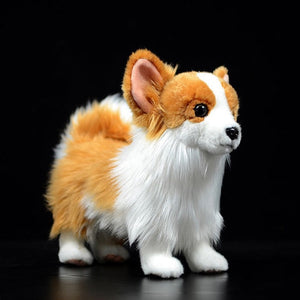 Lifelike Standing Orange Pomeranian Soft Plush Toy-Home Decor-Dogs, Home Decor, Pomeranian, Soft Toy, Stuffed Animal-2